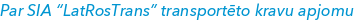Par SIA “LatRosTrans” transportēto kravu apjomu