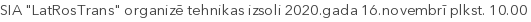 SIA "LatRosTrans" organizē tehnikas izsoli 2020.gada 16.novembrī plkst. 10.00
